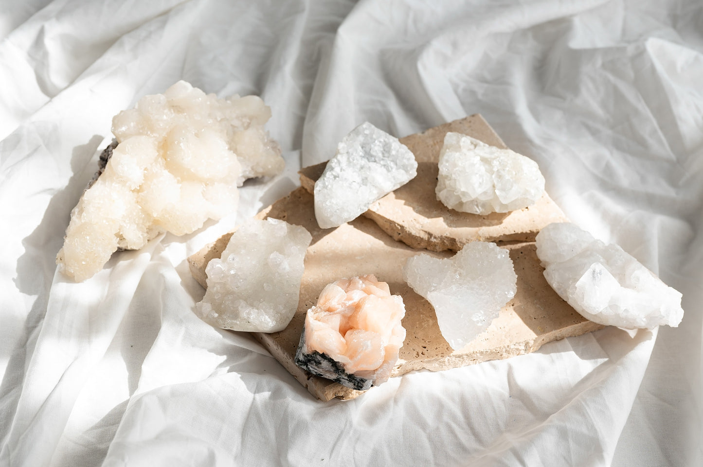 Apophyllite & Stilbite Clusters