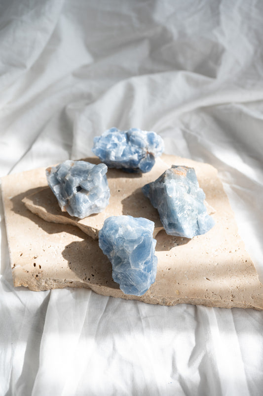 Blue Calcite Raw Chunks