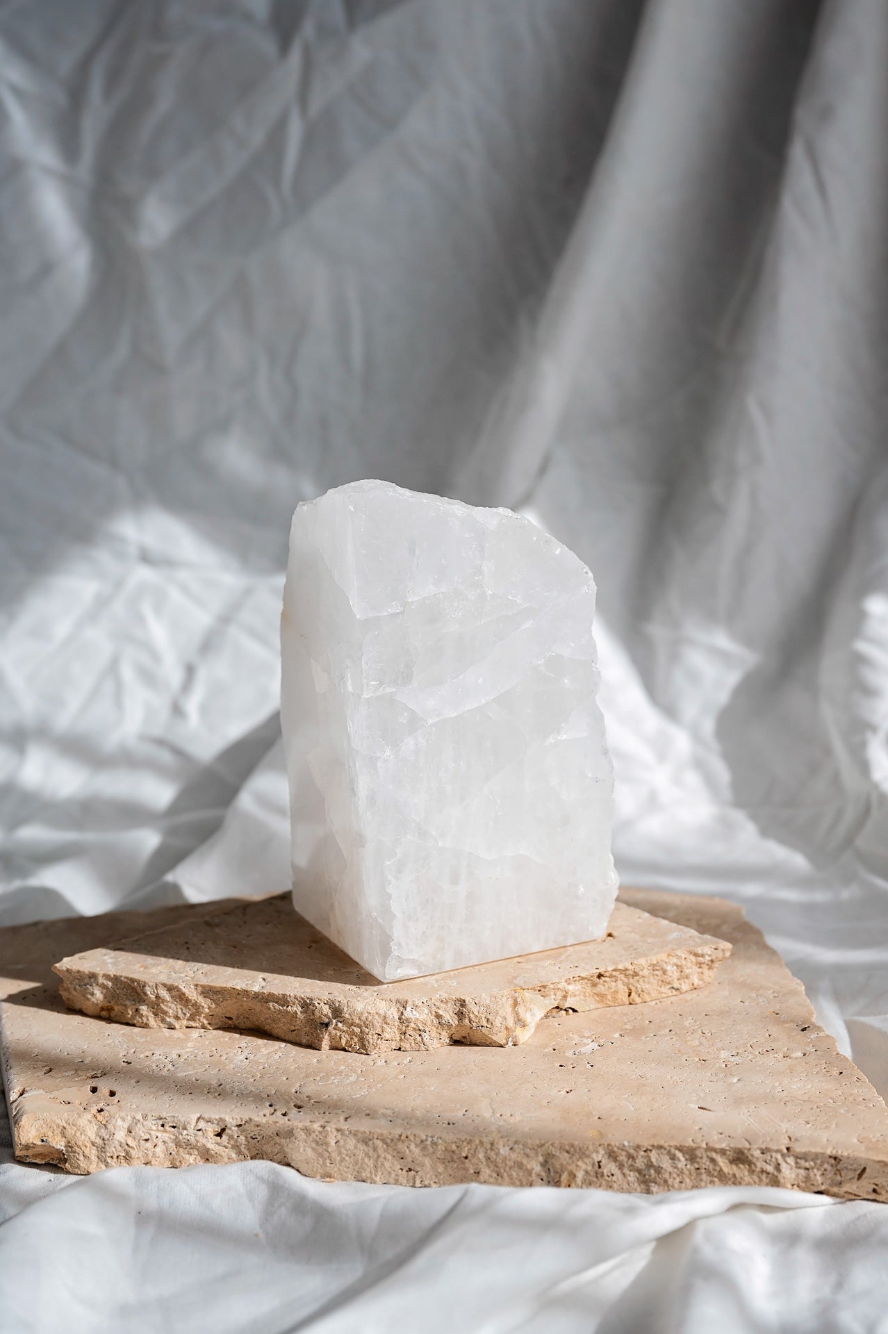 Clear Quartz Right Book End