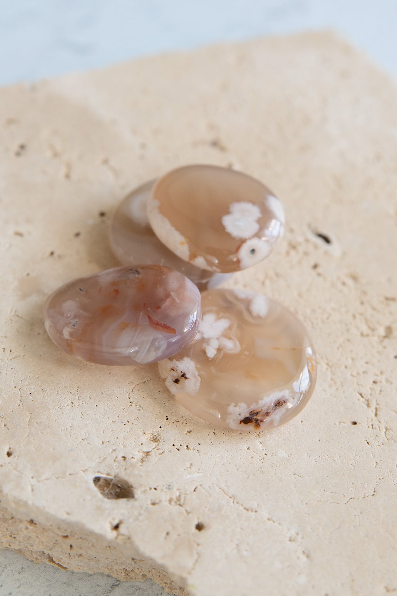 Blossom Agate Palm Stone